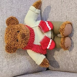 Christmas  Bear with Red Scarf.